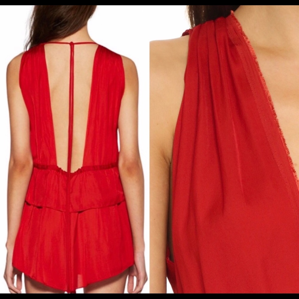 Bec & Bridge Red Drawstring Romper - Picture 2 of 5